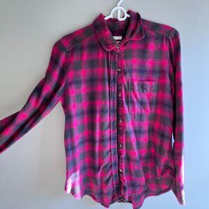 American Eagle Flannel; Size Small; Red and Charcoal
